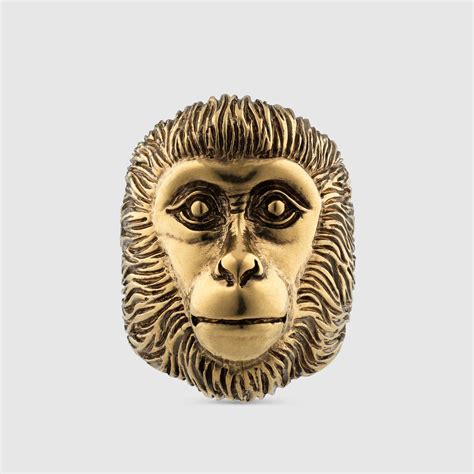 gucci monkey head ring|gucci lion ring men.